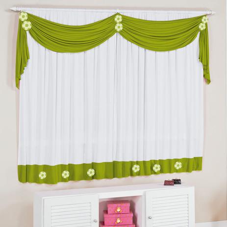 Cortina Futebol Branco/Verde 2,00 X 1,70 - Dourados enxovais Menor preço em Cortina Futebol Branco/Verde 2,00 X 1,70 - Dourados enxovais
