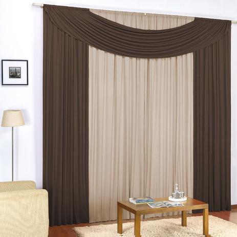 Cortina Helena Casa Dona 300x280cm Tabaco Menor preço em Cortina Helena Casa Dona 300x280cm Tabaco