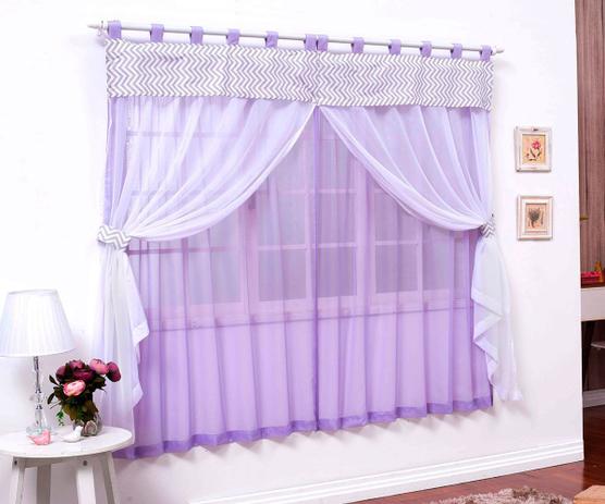 Cortina Infantil 2 Metros Chevron Lilás - Marias enxoval é boa?