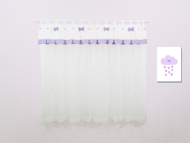 Cortina infantil c/bandô Maisa 200x160 - Flor d liza Menor preço em Cortina infantil c/bandô Maisa 200x160 - Flor d liza