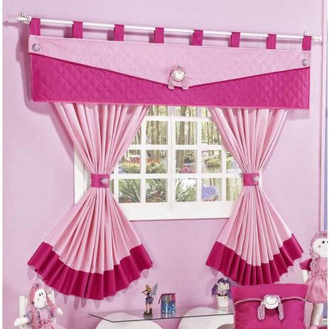 Cortina Infantil Chiquitita 2,00m x 1,70m alt. Tecido Micrifibra Bandô Matelado - Pink - Zelimari é boa?