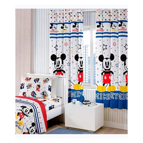 Cortina Infantil Disney Mickey Play Santista Menor preço em Cortina Infantil Disney Mickey Play Santista