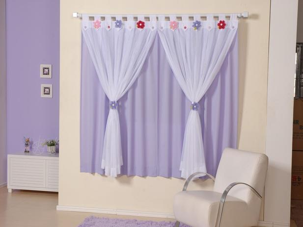 Cortina infantil Flor de Liz fem. 200x230 fuxico - Flor d liza Menor preço em Cortina infantil Flor de Liz fem. 200x230 fuxico - Flor d liza