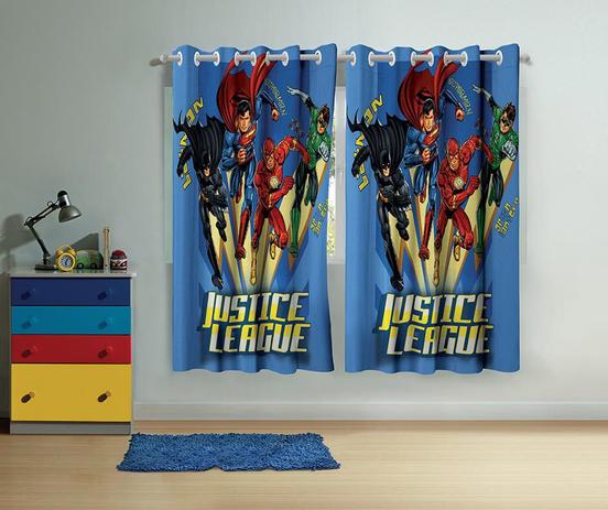 Cortina Infantil - Liga da Justiça - 3,00m x 1,80m - P/ Varão - Lepper Menor preço em Cortina Infantil - Liga da Justiça - 3,00m x 1,80m - P/ Varão - Lepper