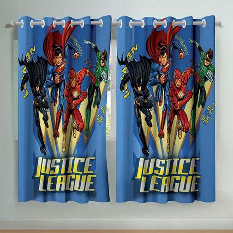 Cortina Infantil Liga da Justiça Lepper 300x180cm Menor preço em Cortina Infantil Liga da Justiça Lepper 300x180cm