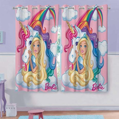 cortina infantil menina com ilhós barbie reinos mágicos com 2 peças - Lepper Menor preço em cortina infantil menina com ilhós barbie reinos mágicos com 2 peças - Lepper
