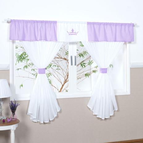 Cortina Infantil para Quarto de Bebê Lilás Coroa Bordada 2 metros - Nicoli ferri é boa?