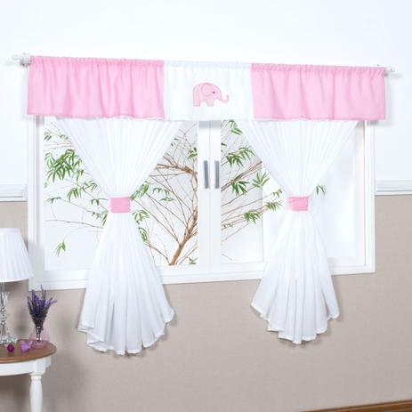 Cortina Infantil para Quarto de Bebê Menina Rosa Elefantinho 2 metros - Nicoli ferri é boa?