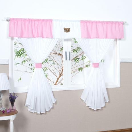 Cortina Infantil para Quarto de Bebê Menina Rosa Ursinha Onça 2 metros - Nicoli ferri é boa?