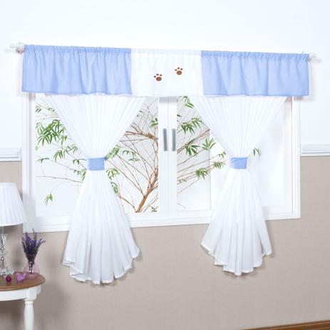 Cortina Infantil para Quarto de Bebê Menino Azul Pegadinhas 2 metros - Nicoli ferri é boa?