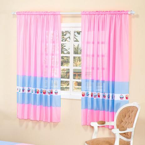 Cortina Infantil Rosa para Quarto de Menina 2,00m x 1,60m para Varão Simples - Aquarela enxovais é boa?