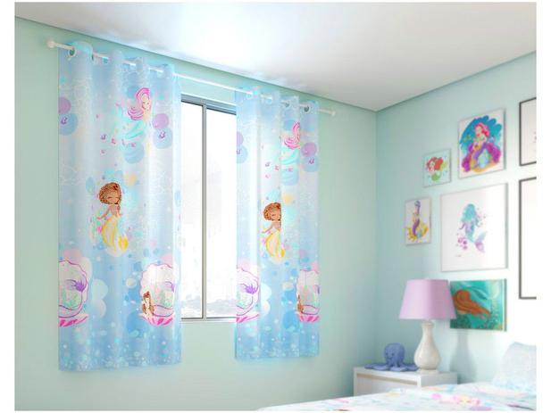 Cortina Infantil Santista Londres Basic Sereias - 1,80x2,80m Menor preço em Cortina Infantil Santista Londres Basic Sereias - 1,80x2,80m