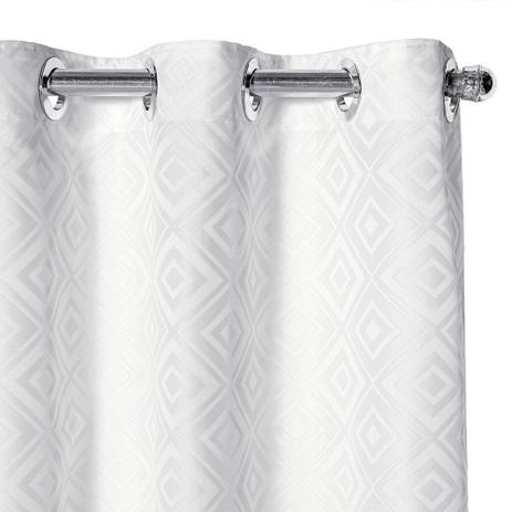 Cortina Jacquard Atenas Diamond 2,70 m x 2,30 m Branco - EDDI CASA Menor preço em Cortina Jacquard Atenas Diamond 2,70 m x 2,30 m Branco - EDDI CASA
