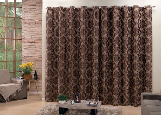 Cortina Jacquard Blackout Corta Luz 2 Metros Tabaco - J.f shopp é boa?