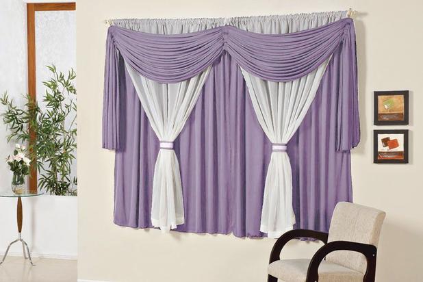 Cortina Jiulha 2M x 1,70M Alt Tecido Malha com Voil Lilas - Reluz bordados é boa?