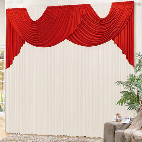 Cortina Livia Palha/Vermelho 4,00 X 2,80 - Dourados enxovais Menor preço em Cortina Livia Palha/Vermelho 4,00 X 2,80 - Dourados enxovais