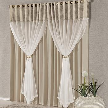Cortina Londres Bege para Sala ou quarto para varão 3 metros - Bege - Vb Menor preço em Cortina Londres Bege para Sala ou quarto para varão 3 metros - Bege - Vb