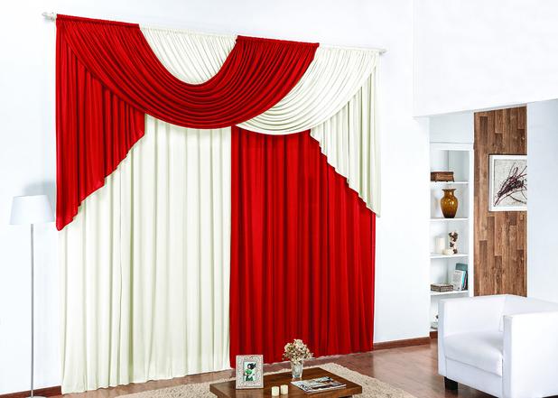 Cortina Luana 2,00m x 1,70m Vermelha com Palha Tecido Malha Moderna Sala Quarto - Rose Menor preço em Cortina Luana 2,00m x 1,70m Vermelha com Palha Tecido Malha Moderna Sala Quarto - Rose
