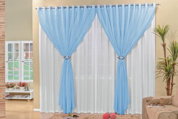 Cortina Lucia 4m para varão simples - Azul - Brastuk é boa?