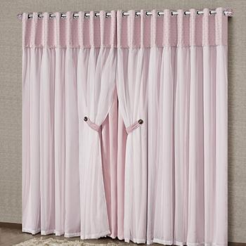 Cortina Madri Blackout Rosa para Sala ou quarto para varão 4 metros - Rosa - Vb Menor preço em Cortina Madri Blackout Rosa para Sala ou quarto para varão 4 metros - Rosa - Vb