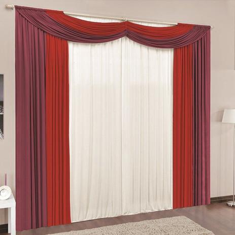 Cortina Malha Palha com Bandô Vinho e Vermelho 3,00 x 1,70 para Varão Simples 2,00 Metros - Rose jordão cortinas é ruim? Cortina Malha Palha com Bandô Vinho e Vermelho 3,00 x 1,70 para Varão Simples 2,00 Metros - Rose jordão cortinas é boa?
