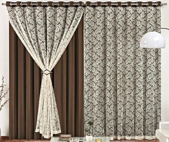 Cortina Malha Tabaco e Renda Palha 6,00 x 2,80 para Varão Simples 4,00 Metros - Rose jordão cortinas Menor preço em Cortina Malha Tabaco e Renda Palha 6,00 x 2,80 para Varão Simples 4,00 Metros - Rose jordão cortinas