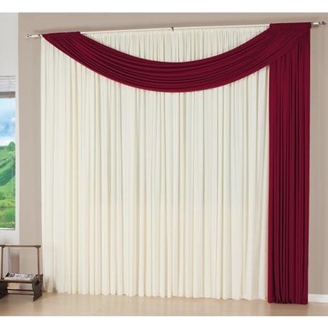 Cortina Mari 2,00m x 1,80m - Tecido Malha Gel - Vinho - Cortibella é boa?
