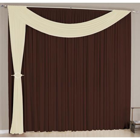 Cortina Mari Class 2,00m x 1,80m - Tecido Malha Gel - Tabaco - Cortibella Menor preço em Cortina Mari Class 2,00m x 1,80m - Tecido Malha Gel - Tabaco - Cortibella