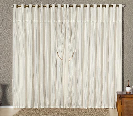 Cortina Mônaco 4,00m x 2,70m Palha Tecido Microfibra com Voal Rústico Luxo - Decorativa é boa?