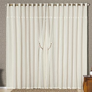Cortina Mônaco Palha para Sala ou quarto para varão 3 metros - Palha - Vb Menor preço em Cortina Mônaco Palha para Sala ou quarto para varão 3 metros - Palha - Vb