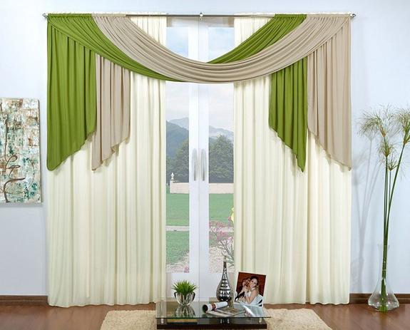 Cortina Natália Para Varão Duplo 2m - Verde com Bege e Palha - Linho  cia é boa?