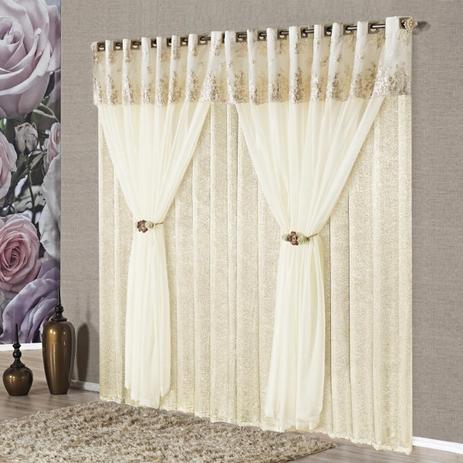 Cortina Nobreza Palha c/ Voil 2,00M X 1,70M - Dourados enxovais é boa?
