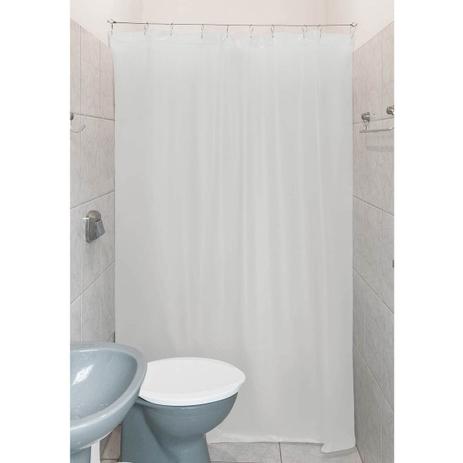 Cortina para Banheiro Box Clean 1,4m - Tecido PVC - Com Kit Para Instalação - Transparente - Global Menor preço em Cortina para Banheiro Box Clean 1,4m - Tecido PVC - Com Kit Para Instalação - Transparente - Global