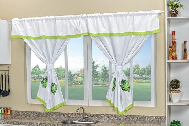 Cortina para Cozinha 2m - Morango Verde - Brastuk é boa?