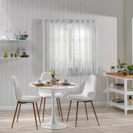 Cortina para Cozinha Bella Janela 250x140 cm Duplex Brisa Branco 06 Menor preço em Cortina para Cozinha Bella Janela 250x140 cm Duplex Brisa Branco 06