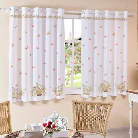 Cortina para Cozinha Estampa Bule Pvc 2,00m x 1,30m - Praticasa Menor preço em Cortina para Cozinha Estampa Bule Pvc 2,00m x 1,30m - Praticasa