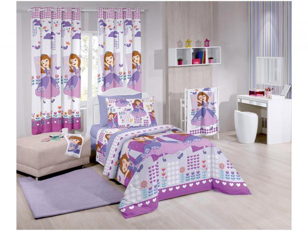 Cortina para Quarto Infantil Santista Disney - Sofia Friends 2,80x1,80m Menor preço em Cortina para Quarto Infantil Santista Disney - Sofia Friends 2,80x1,80m
