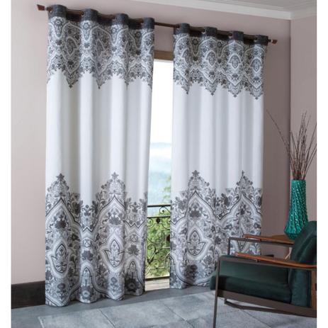 Cortina Para sala Quarto 2,20x2,40 Estampada Albania Sultan Menor preço em Cortina Para sala Quarto 2,20x2,40 Estampada Albania Sultan