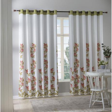 Cortina Para Sala Quarto 2,20x2,40 Florida Cinthia Sultan Menor preço em Cortina Para Sala Quarto 2,20x2,40 Florida Cinthia Sultan