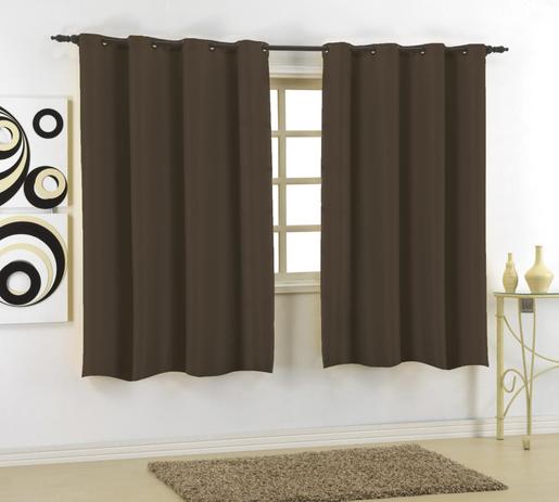 Cortina Para Sala Quarto Marrom Escuro 2,20x1,80 Facil Lavar Sultan Menor preço em Cortina Para Sala Quarto Marrom Escuro 2,20x1,80 Facil Lavar Sultan