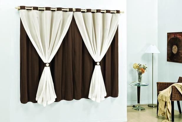 Cortina Para Sala Quarto Tabaco 4,0 m X 2,80 m Varão Simples - Rose jordao é boa?