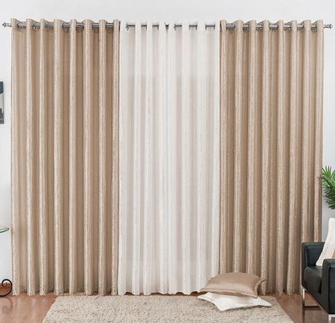 Cortina para Varão Any 3,00 x 2,50 Metros Alt Cetim Amassado - Palha e Bege - Rose jordão é boa?