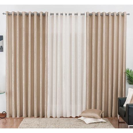 Cortina para Varão Any 3,10 Metros x 1,70 Metros Alt Tecido Cetim Amassado Acompanha Capas para Almofadas - Bege/Palha - Rose jordão é boa?