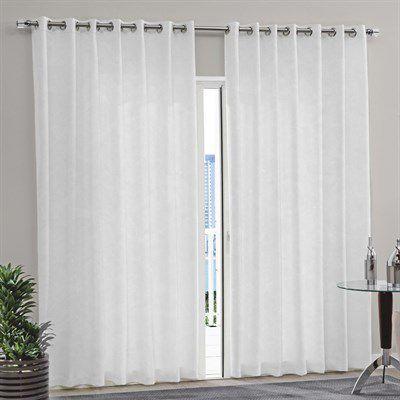 Cortina para Varão Bella Janela 200x170 cm Duplex Amassada Branco Menor preço em Cortina para Varão Bella Janela 200x170 cm Duplex Amassada Branco