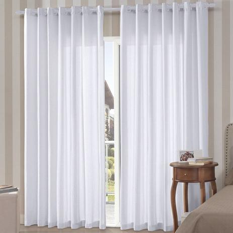 Cortina para Varão Bella Janela 250x170 cm Pantex Rústica Branco Menor preço em Cortina para Varão Bella Janela 250x170 cm Pantex Rústica Branco