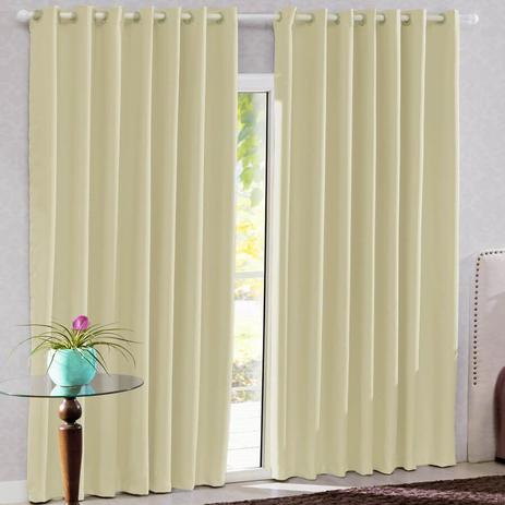 Cortina para Varão Bella Janela 300x250 cm Tecido Corta Luz Marfim Menor preço em Cortina para Varão Bella Janela 300x250 cm Tecido Corta Luz Marfim
