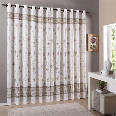 Cortina para Varão Donna 300x240 cm Luxo Mali Marrom Menor preço em Cortina para Varão Donna 300x240 cm Luxo Mali Marrom