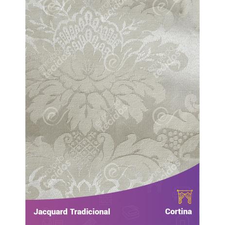 Cortina para varão em Jacquard Medalhão Tradicional Bege Marfim - 1,80m x 2,00m - Jacquard tradicional Menor preço em Cortina para varão em Jacquard Medalhão Tradicional Bege Marfim - 1,80m x 2,00m - Jacquard tradicional