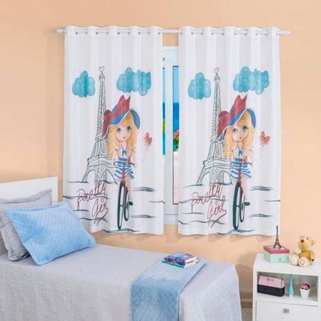 Cortina para Varão Infantil Bella Janela 250x170 cm Pretty Girl Menor preço em Cortina para Varão Infantil Bella Janela 250x170 cm Pretty Girl