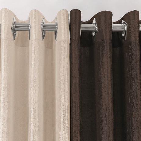 Cortina para varão simples c/ capas de almofada tecido cetim amassado 3 metros any 5 peças - tabaco/ palha - Rose jordão Menor preço em Cortina para varão simples c/ capas de almofada tecido cetim amassado 3 metros any 5 peças - tabaco/ palha - Rose jordão